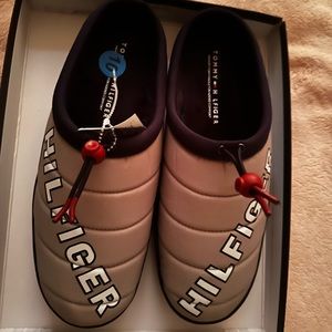 TOMMY HILFIGER SLIPPERS FOR MEN SIZE 10 COLOR GREY